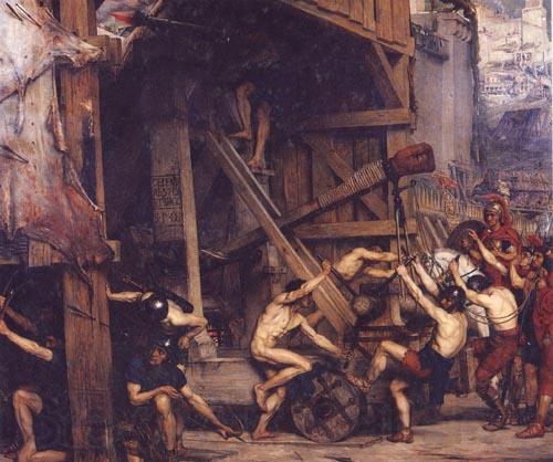 Sir Edward john poynter,bt.,P.R.A The Catapult Spain oil painting art